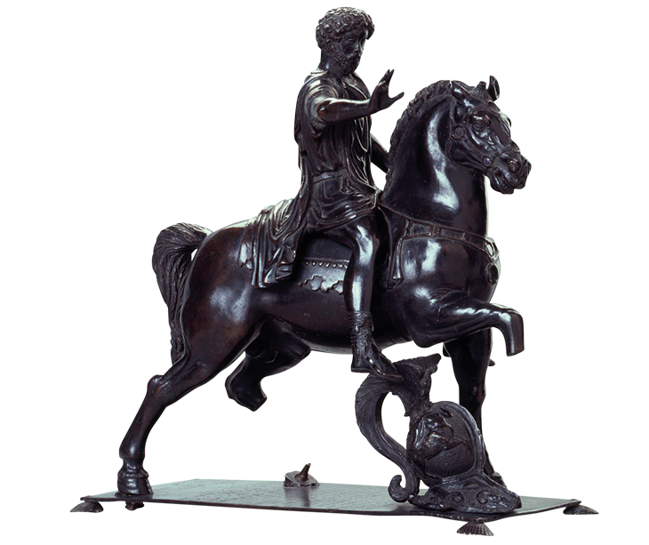 Equestrian statuette of Marcus Aurelius (c. 1440–45), Filarete. Gemäldegalerie Alte Meister, Dresden.