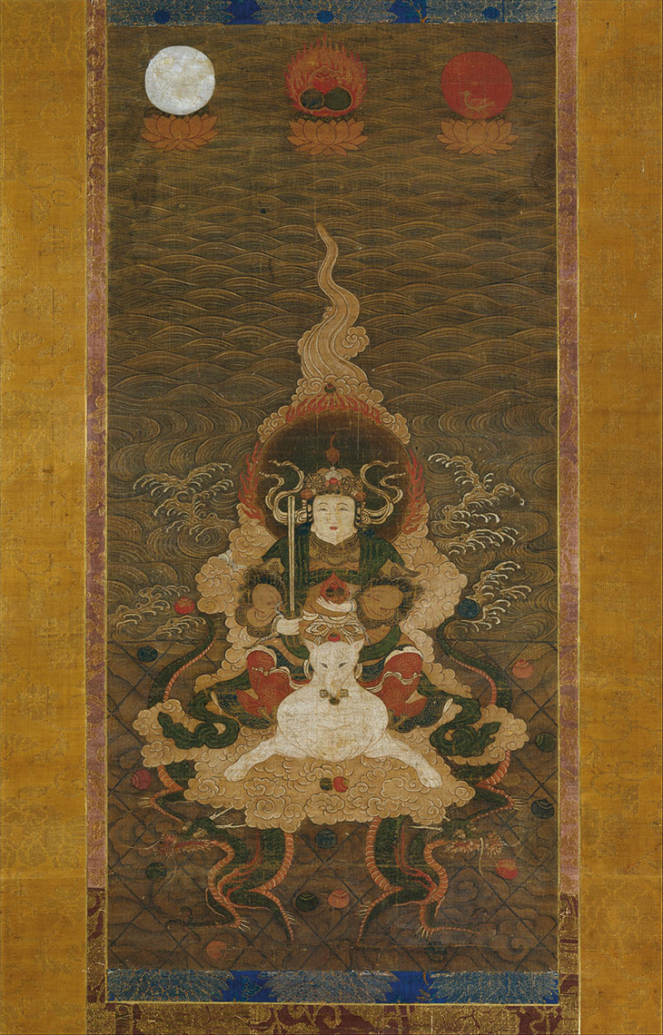 Hanging scroll depicting the goddess Dakini (14th century), Japan. Metropolitan Museum of Art, New York