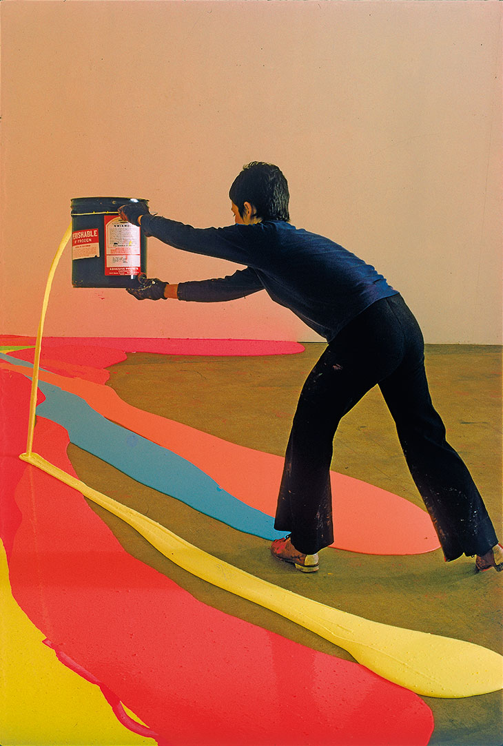 Fling, Dribble, and Drip (1970), Lynda Benglis, frontispiece of Jerry Saltz’s How to be an Artist (2020).