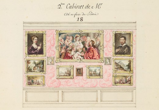 Detail showing the ‘second cabinet’ on page 50 of the Catalogue des Tableaux de Mr Julienne (c. 1756), compiled by Jean-Baptiste-François de Montullé. Morgan Library and Museum, New York