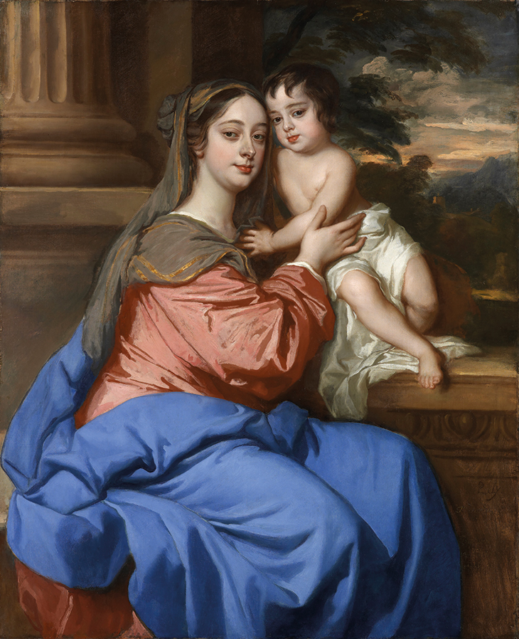 Barbara Palmer (née Villiers), Duchess of Cleveland with her son, probably Charles Fitzroy, as the Virgin and Child(c. 1664), Peter Lely. National Portrait Gallery, London