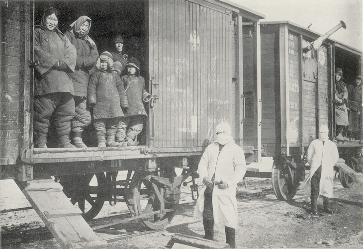 A women’s quarantine wagon (1910–11), Wu Liande.