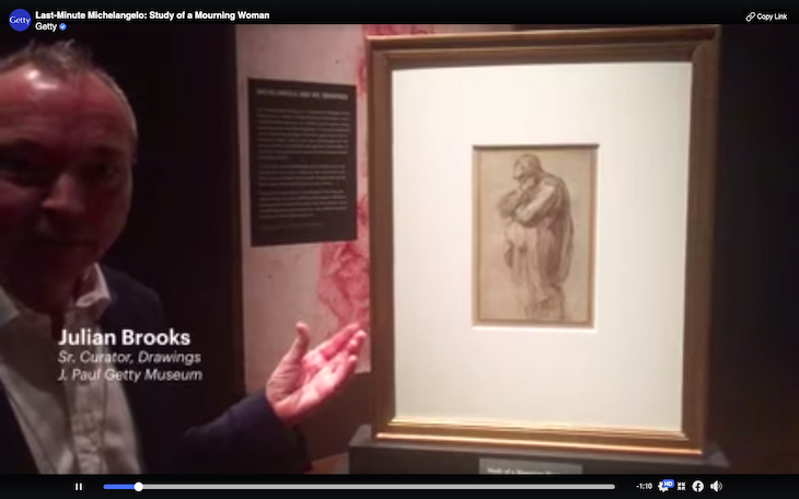 Screenshot – Julian Brooks with the Study of a Mourning Woman