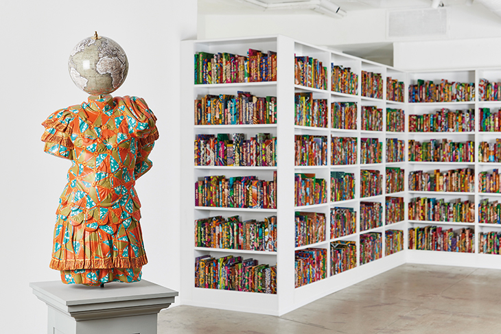 Julio-Claudian, A Marble Torso of Emperor (2018), Yinka Shonibare, installed at Goodman Gallery, Johannesburg, in 2018.