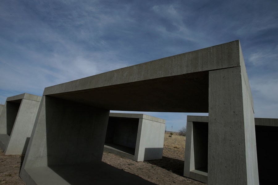 A view of ‘15 untitled works in concrete’ by Donald Judd in Marfa, Texas, in 2012. Photo: Scott Halleran/Getty Images