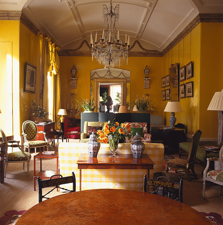 Nancy Lancaster's Yellow Room at 39 Brook Street in Mayfair.