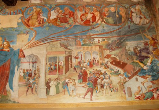 The Christ Vine and Scenes from the Legend of St Barbara (detail; 1523), Lorenzo Lotto. Suardi Chapel, Trescore Balneario. Photo: Pro Loco Trescore Balneario