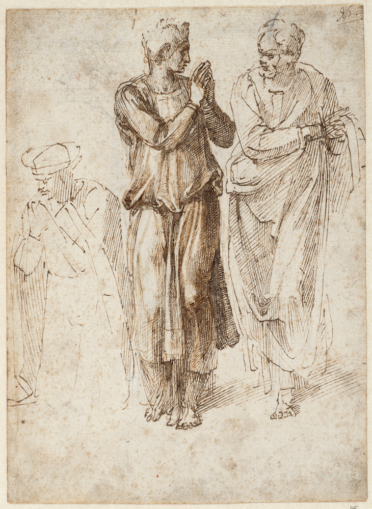 Three Draped Figures with Hands Joined (1496–1503),
