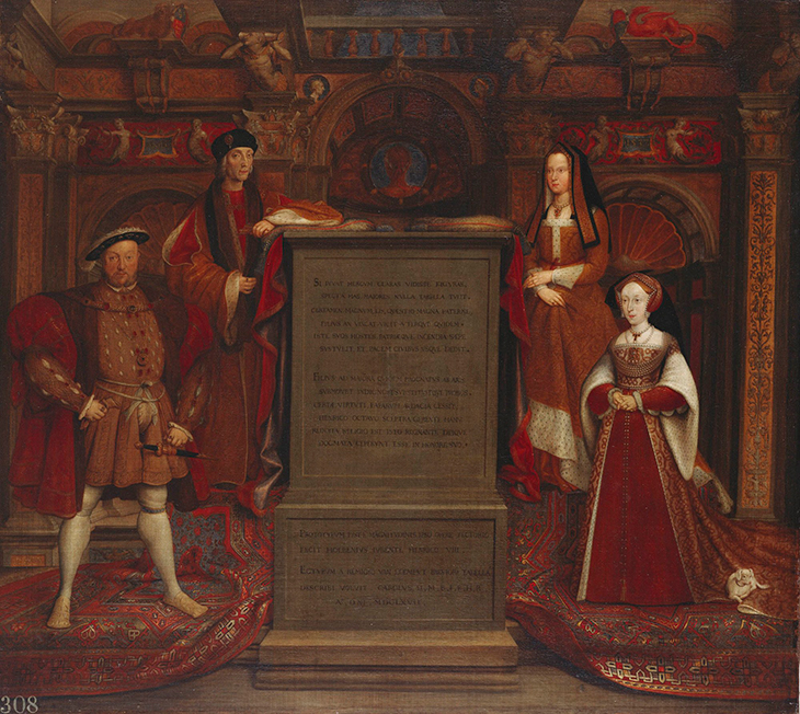Henry VII, Elizabeth of York, Henry VIII and Jane Seymour (after Hans Holbein). Hampton Court Palace. Photo: Royal Collection Trust/© HM Queen Elizabeth II 2020