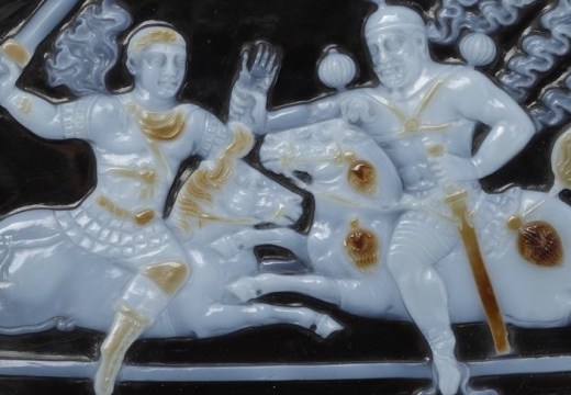 Cameo of Shapur and Valerian (detail; after 260), Iran. Photo: © Bibliothèque nationale de France