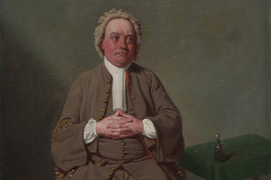 Mr Quick as Vellum in Addison’s ‘The Drummer’ (detail; 1792), Samuel De Wilde. Art Institute of Chicago