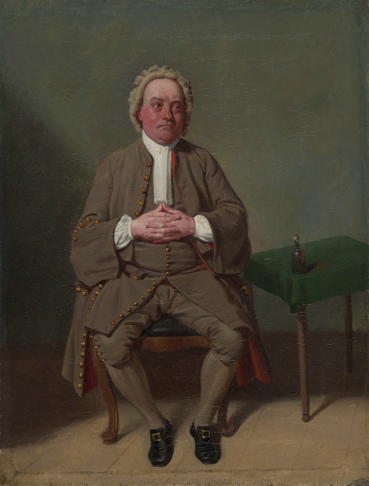 Mr. Quick as Vellum in Addison's "The Drummer" (1792), Samuel De Wilde.
