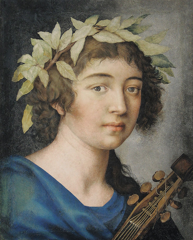 Self-portrait as Apollo (c. 1618–20), Giovanna Garzoni. Palazzo del Quirinale, Rome