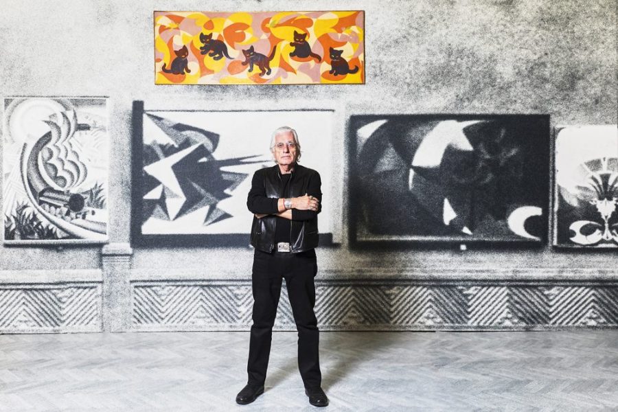 Germano Celant at ‘Post Zang Tumb Tuum’ at the Fondazione Prada in 2018. Photo: Ugo dalla Porta; courtesy Fondazione Prada