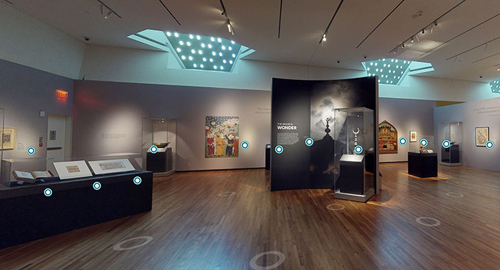 Screenshot of the 3D tour of ‘The Moon: A Voyage Through Time’ at Aga Khan Museum, Toronto