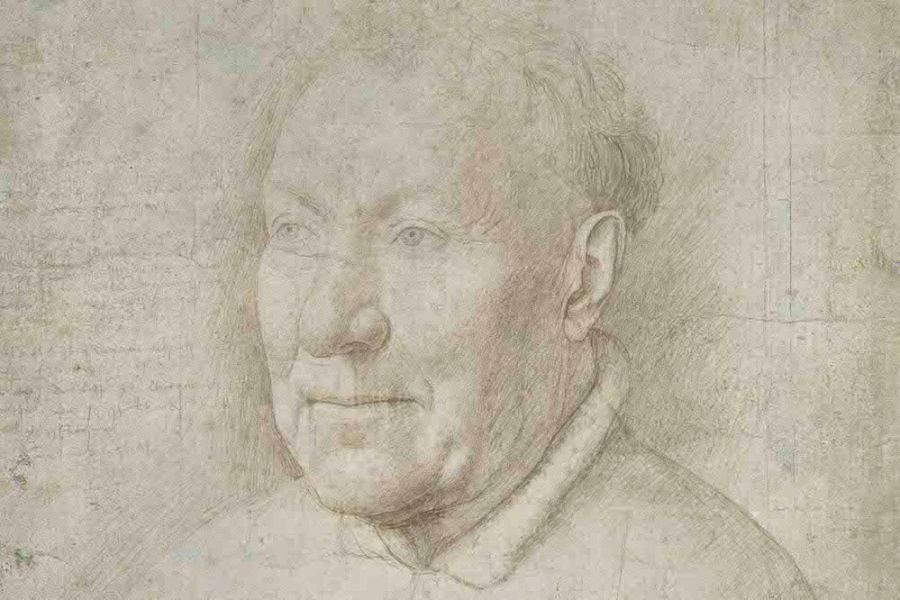 Picture of an Old Man (detail; 1435–40), Jan van Eyck.