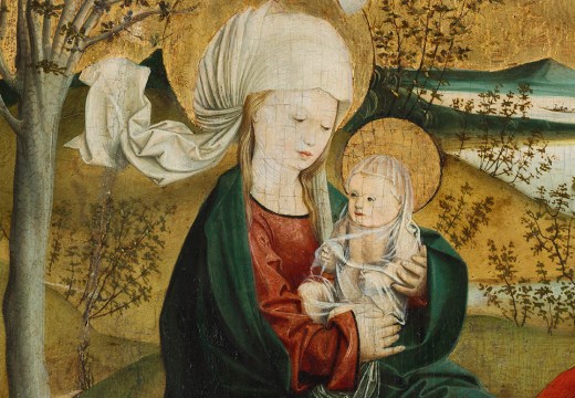 The Flight into Egypt, from the Mondsee Altarpiece (detail; c. 1495–99), Master of Mondsee.