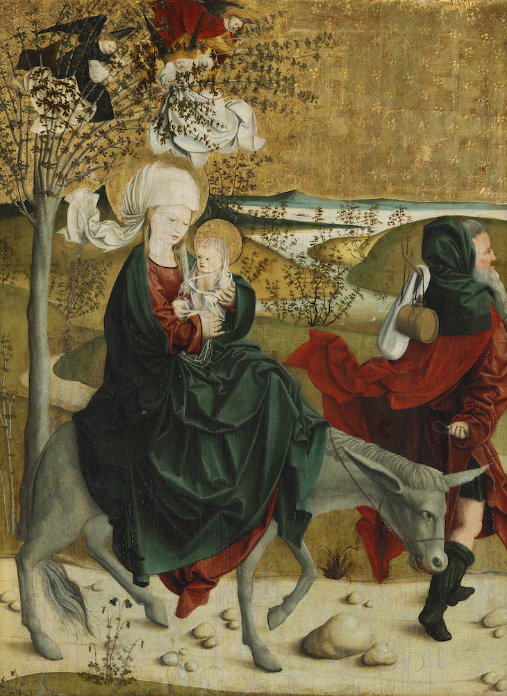 The Flight into Egypt, from the Mondsee Altarpiece (c. 1495–99), Master of Mondsee.