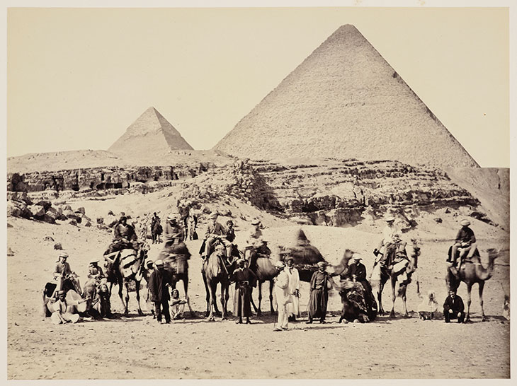 The Prince of Wales and Group at the Pyramids, Giza, Egypt (1862), Francis Bedford. 