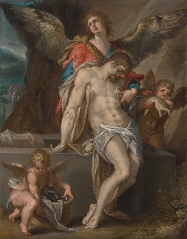 The Body of Christ Supported by Angels (c. 1587), Bartholomeus Spranger.