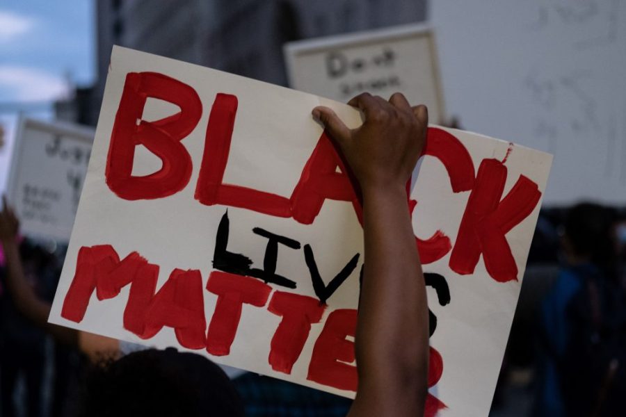 A protest in Detroit on May 29, 2020, during a demonstration over the death of George Floyd. Photo: Seth Herald/AFP via Getty Images