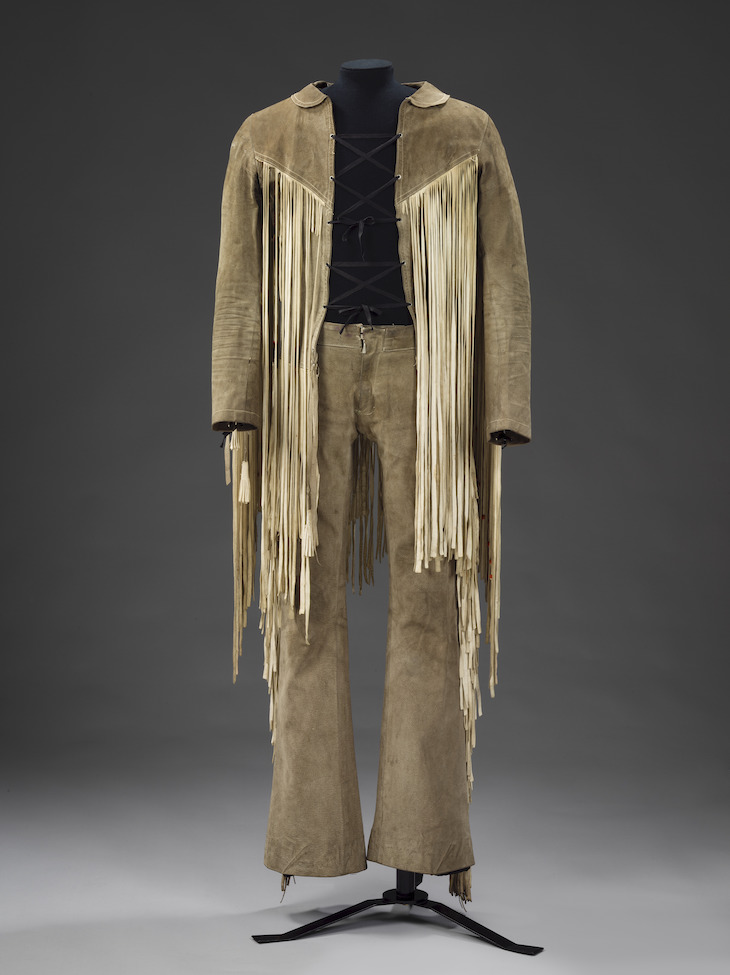 Jacket and trousers worn by Roger Daltrey from The Who at the Isle of Wight Festival, 1969.