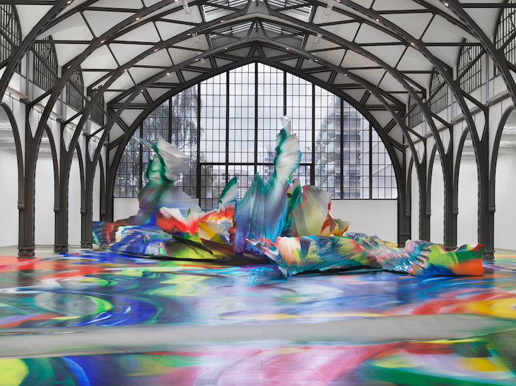 Installation view of ‘Katharina Grosse: It Wasn't Us’ at the Hamburger Bahnhof – Museum für Gegenwart – Berlin, 2020.