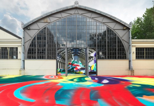 Installation view of ‘Katharina Grosse: It Wasn't Us’ at the Hamburger Bahnhof – Museum für Gegenwart – Berlin, 2020.