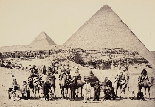 The Prince of Wales and Group at the Pyramids, Giza, Egypt (1862), Francis Bedford.