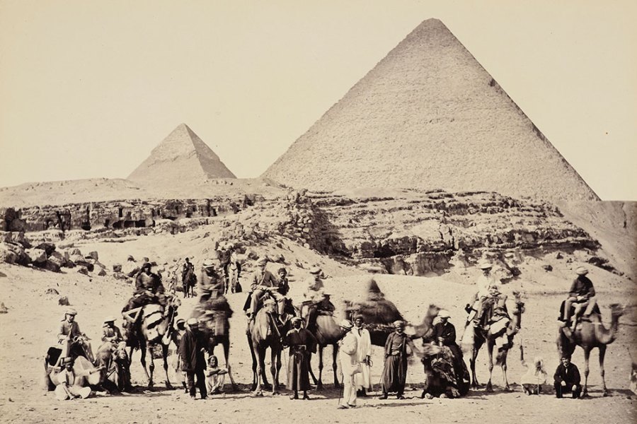 The Prince of Wales and Group at the Pyramids, Giza, Egypt (1862), Francis Bedford.