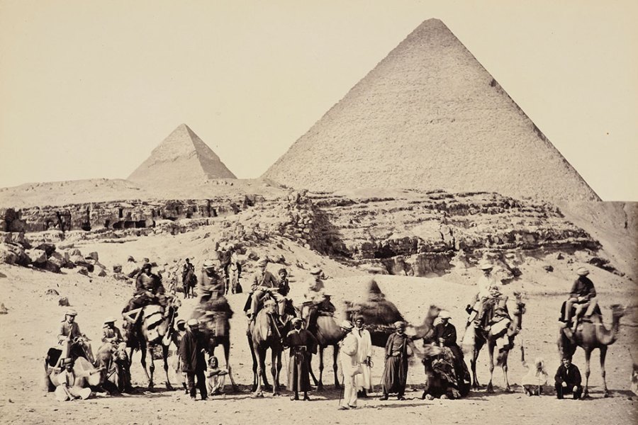 The Prince of Wales and Group at the Pyramids, Giza, Egypt (1862), Francis Bedford.