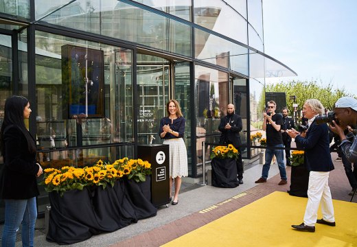 Emilie Gordenker outside the Van Gogh Museum in Amsterdam on 1 June, when the museum reopened.