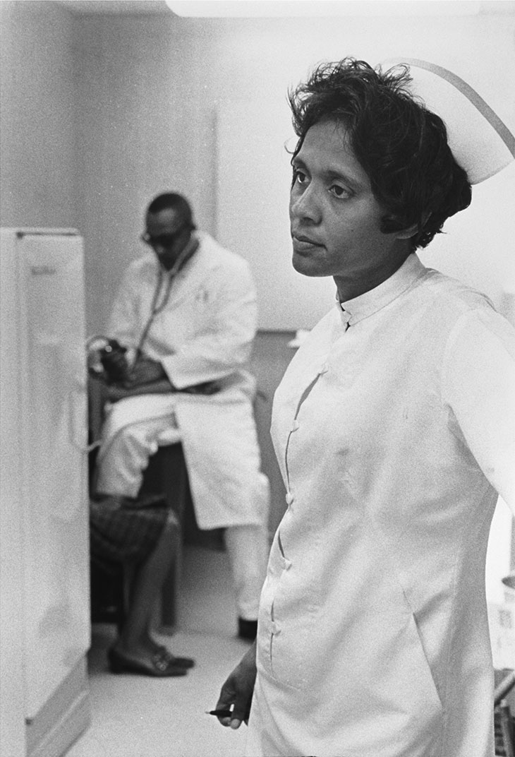 Nurse Ora Bouie and a doctor at Tufts Delta Health Clinic, Mound Bayou, Mississippi (1968), Doris Derby.