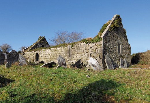 The remains of a late medieval church in Garryvoe , Co Cork.
