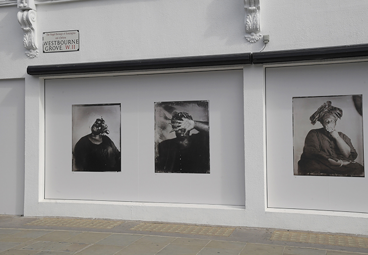 Installation view, 'Breath is Invisible' at 236 Westbourne Grove, west London