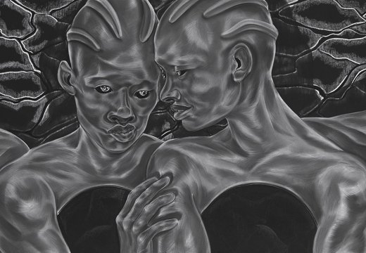 To See and To Know; Future Lovers from A Countervailing Theory (2019), Toyin Ojih Odutola.