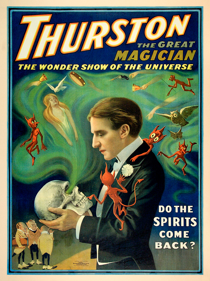 Thurston the Great Magician – Do the Spirits Come Back? (1915), Strobridge Lithographing Company.