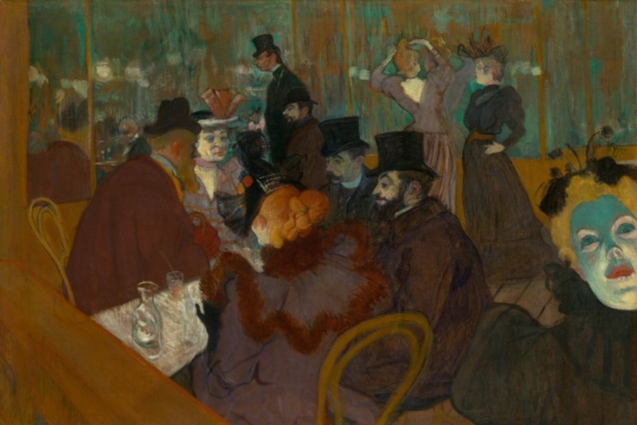 At the Moulin Rouge (1892-95) Henri de Toulouse-Lautrec.