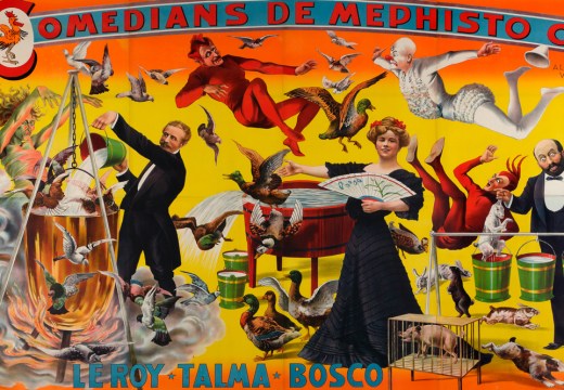 Comedians de Mephisto Co. Allied with Le Roy-Talma-Bosco (detail; 1905), Adolph Friedländer.