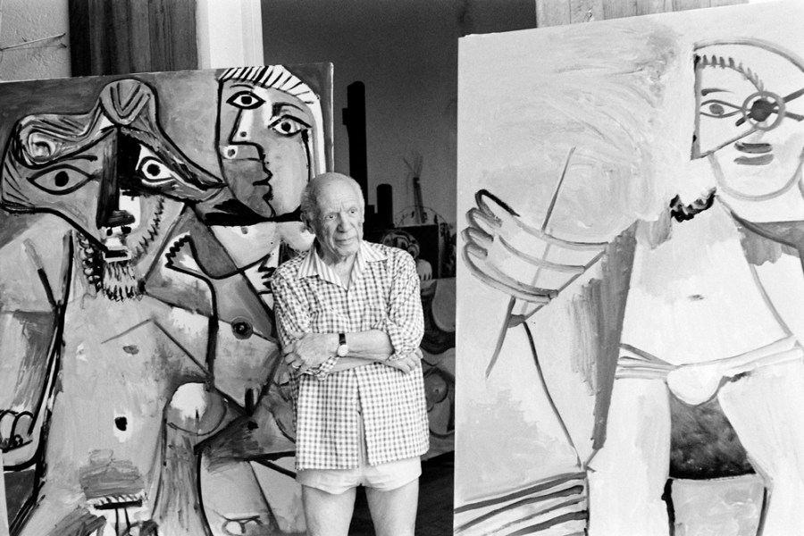 Pablo Picasso at his home and studio in Mougins, south of France, on October 13, 1971. Photo: Ralph Gatti/AFP via Getty Images