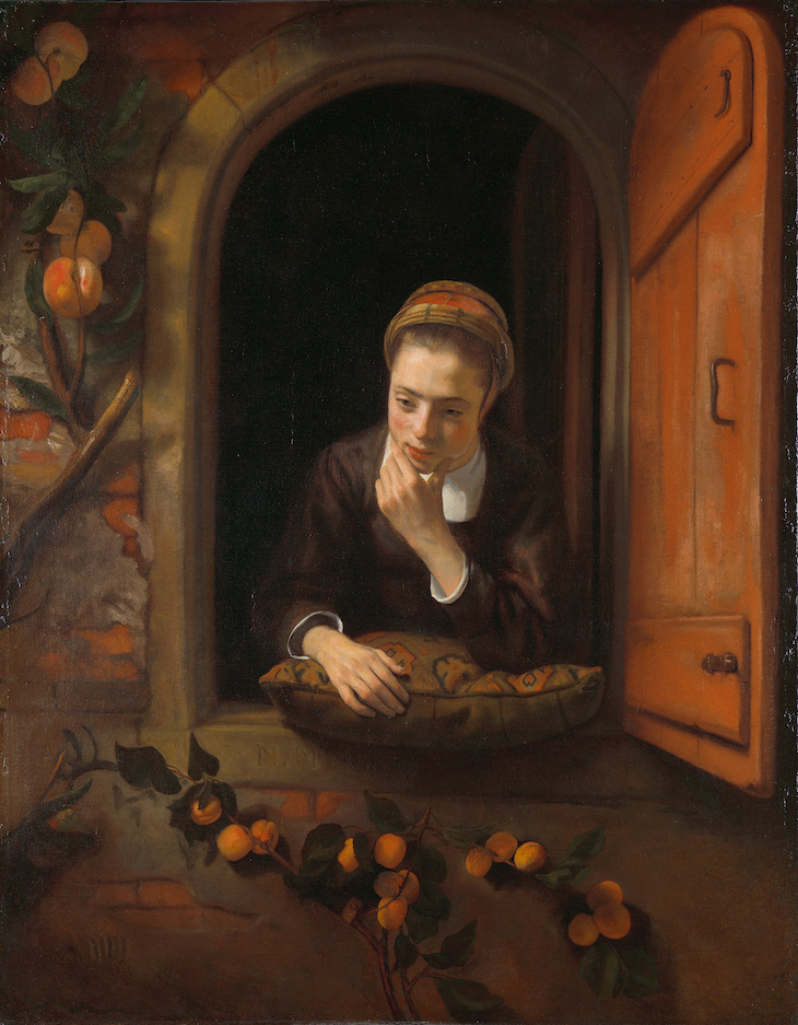 Girl at a Window (1653–55), Nicolas Maes.