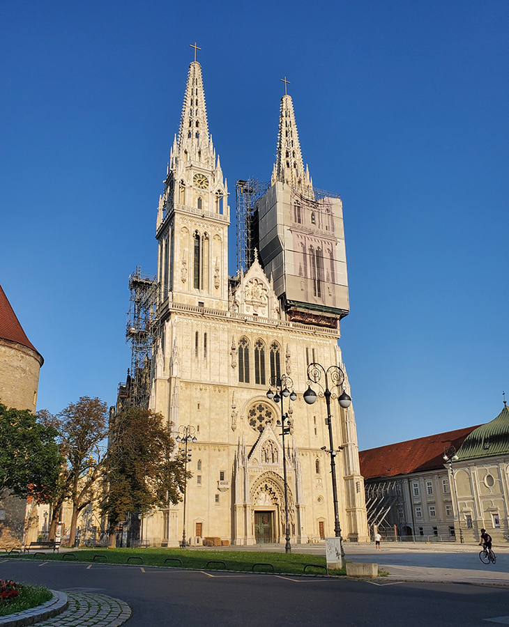 Zagreb Cathedral in 2020, after the earthquake on 22 March. Photo: Ex13/Wikimedia Commons (CC BY-SA 4.0)