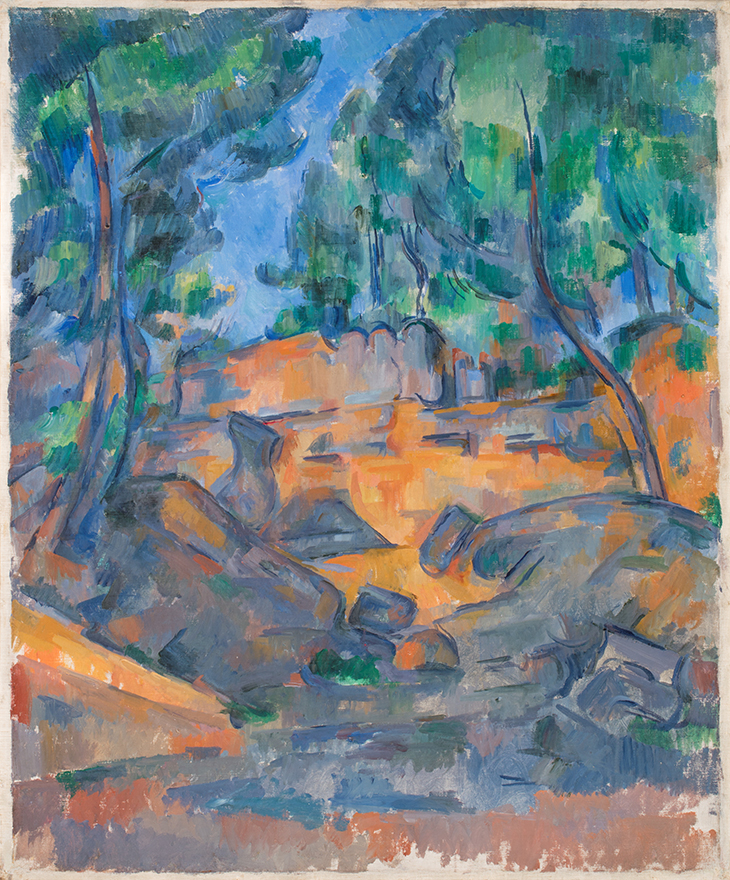 Trees and Rocks (1901–04), Paul Cézanne. 