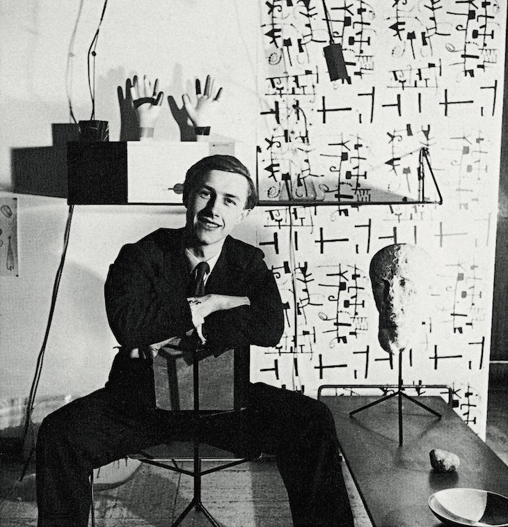 Terence Conran at his first exhibition in 1952, photographed by Michael Wickham.