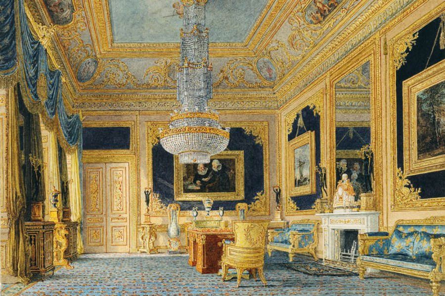 Carlton House: the Blue Drawing Room (detail; c. 1816), Charles Wild