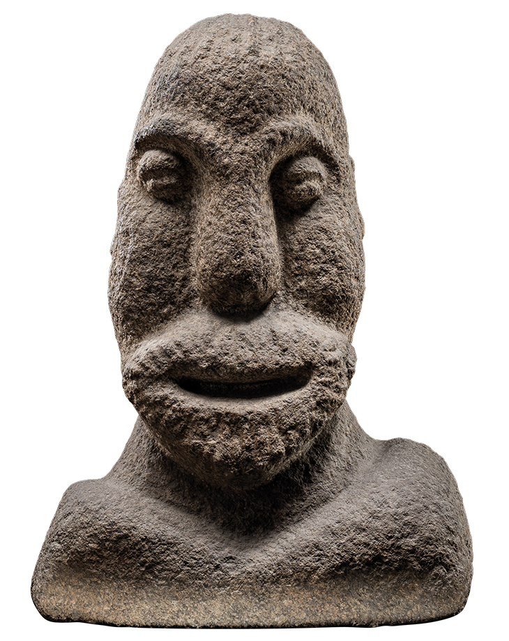 ‘Barbu Müller’ sculpture (late 19th–early 20th century), attrib. Antoine Rabany. Musée Barbier-Mueller, Geneva.