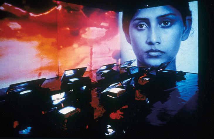 Remembering Toba Tek Singh (1998–99), Nalini Malani. Installation view in Amsterdam, 1998. Queensland Art Gallery, Brisbane.