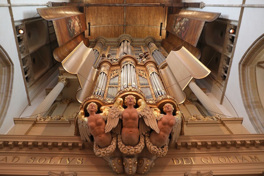 The great organ at the Grote Kerk, Alkmaar, dating to 1645 and housed in a case designed by Jacob van Campen.