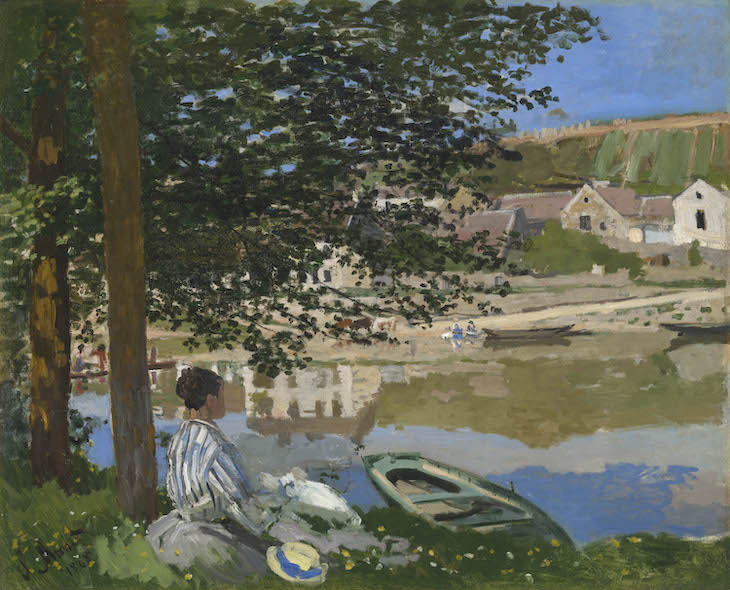 On the Bank of the Seine, Bennecourt (1868), Claude Monet. 