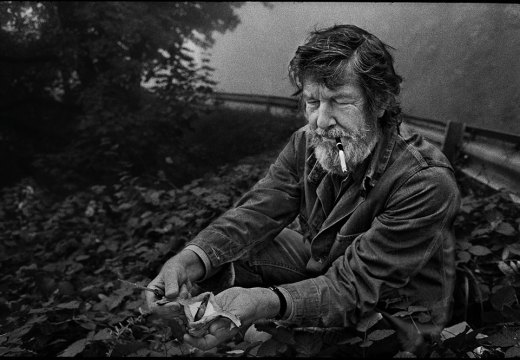 John Cage foraging in Grenoble, France, in 1971.